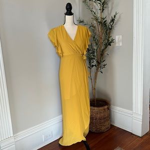 NWT - Mustard wrap dress - size M